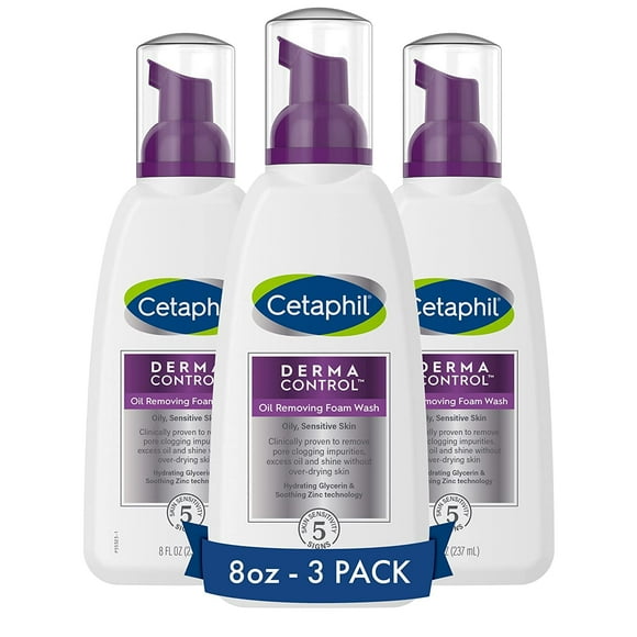 Limpiador facial Cetaphil Pro, limpiador de espuma removedor de aceite, 240 ml, 3