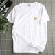 thumbnail image 1 of PLAY Camiseta Love Bordada Hombres Y Mujeres Blanco Y Negro Algodón Puro Pareja Estudiantes Manga Corta Gao Jiahui  unisex, 1 of 2