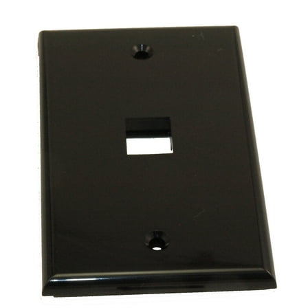 Wall plate: Keystone, 1 Hole - Black