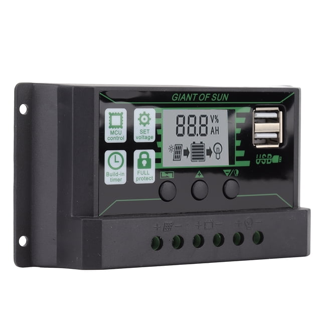 Controlador de energía, controlador de carga solar, controlador de panel solar dual, cargador de panel fotovoltaico de grado profesional