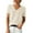 Beige, variant on Short Sleeve Sweater for Women, Yigetop Women's Round Neck Short Sleeved Loose T Shirt with A Knit Bottom Short Top Sweater Shirts for Women Beige, L