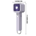 thumbnail image 3 of Aufmer Digital Display Handheld Turbo Fan High Speed Wind Portable Mini Desktop Cooler USB Rechargeable Long Lasting Battery Operated Fan For Outdoor Office Bedroom(5.7*5.5*17.2 cm), 3 of 7