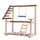 thumbnail image 2 of Soporte de juego para pájaros para loros, resistente, portátil, soporte de gimnasio de juego para pájaros, soporte de percha de madera para pájaros, 2 of 9