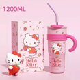 thumbnail image 2 of Botella termo Kawaii Sanrio Hello Kitty Cinnamoroll, taza de agua helada, taza aislada de acero inoxidable de alta capacidad, regalo, 1200ml, 2 of 4