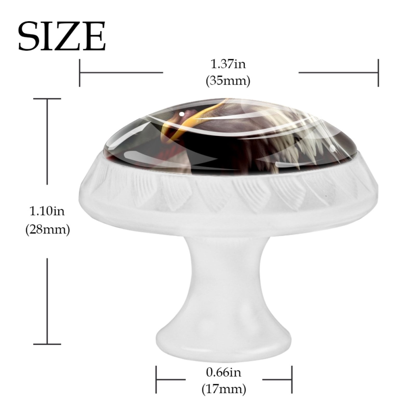 4 Pcs Eagle and American Flag Knobs for Kitchen Cabinet Cupboard Dresser Bookcase Drawer Pulls Handles Round Home Decor