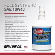 Red Line 11404 SAE 10W40 Fully Synthetic Motor Oil - 1 Quart (12 Pack)