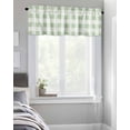 thumbnail image 4 of Simple White Green Buffalo Plaid Curtain Valances for Kitchen Windows,Rod Pocket Short Valance Spring Checker Gingham Window Treatment for Living Room Bathroom Bedroom,54" x 18"-1 Panel, 4 of 9