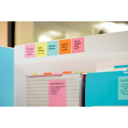 Post-it Super Sticky Notes, 3 in. x 3 in., Supernova Neons, 4 Pads