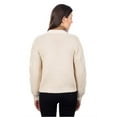 thumbnail image 2 of Irish Cardigan Sweater for Women Soft Merino Wool Blend Cable Knit Boyfriend Large Coat, 2 of 6