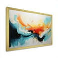 thumbnail image 2 of Designart "Waves of Color Blue and Orange Abstract III" Abstract Framed Wall Art Decor - Modern Blue Abstract Painting Bedroom Framed Canvas Wall Art, 2 of 6