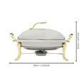 thumbnail image 2 of Stainless Steel Chafing Dish Food Warmer Buffet Pot Food Server 1.5L 7" W/Lid, 2 of 22