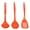 Red, variant on The Kosher Cook, Large Melamine Utensil Spatula Ladel and Spoon Set - Red