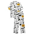 thumbnail image 4 of Pajamas For Women Set Halloween Pumpkprint Short Sleeve Shirts Long Pants Costume Sleepwear Loungewear Nightwear Nightclothes Homewear, 4 of 5