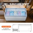 thumbnail image 2 of KFFKFF Professional Ice Cream Showcase, 16.3 Cubic Feet Storage Freezer, Portable Transparent Lid Deep Freezer, Dining Establishment Sorbet Serving Cabinet,5 Metal Baskets, Dual Slide Glass Doors, 2 of 9
