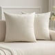 thumbnail image 1 of Fundas de almohada MIULEE de terciopelo blanco crema de 55 x 55 cm, paquete de 2, 1 of 7