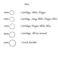 thumbnail image 3 of 3 Pairs Set 6-7-8mm 21 GA Sterling Silver Tiny Hoop Earrings for Women Cartilage Nose Septum Helix Tragus Rings Multiple Piercing Jewelry, Hypoallergenic, 3 of 6
