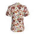 thumbnail image 6 of Zufioo Cooking Bbq Print Women's Classic V-neck T-shirt, V-neck Short-sleeved Tops Home Wear, Suitable for Daily Life, Work, Outdoors-Medium, 6 of 8