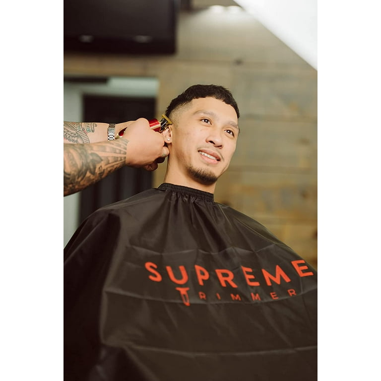 Gold Logo Barber Cape & Clipper Blade Oil by Supreme Trimmer - Haircut Cape  & Clipper lubricating Oil Men's Clippers - Barbers Accessories