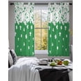 thumbnail image 3 of Saint Patrick's Day Sheer Curtains 45 Inch Length 2 Panels Set for Living Room/Bedroom, Spring Lucky Grasses Falling Kitchen Curtains Grommet Semi-Sheer Curtains Drapes Window Treatments 42"x45"x2, 3 of 7