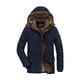 thumbnail image 1 of Sonducket Abrigo grueso de lana cálido a prueba de viento para clima frío extremo, chaqueta de invierno de talla grande 5Xl 6Xl Abrigos y chamarras azul oscuro 3XL, 1 of 6