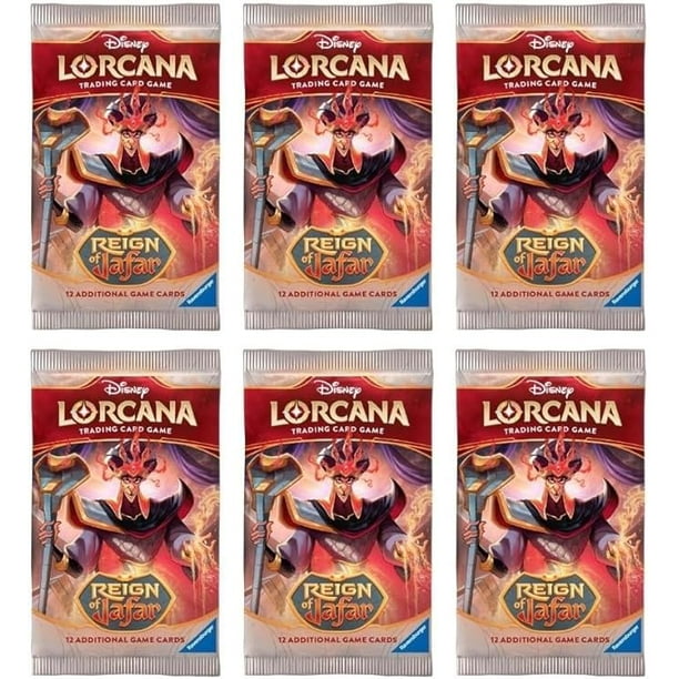 6 Packs Lorcana 12 Card Booster Pack Lorcana Reign of Jafar