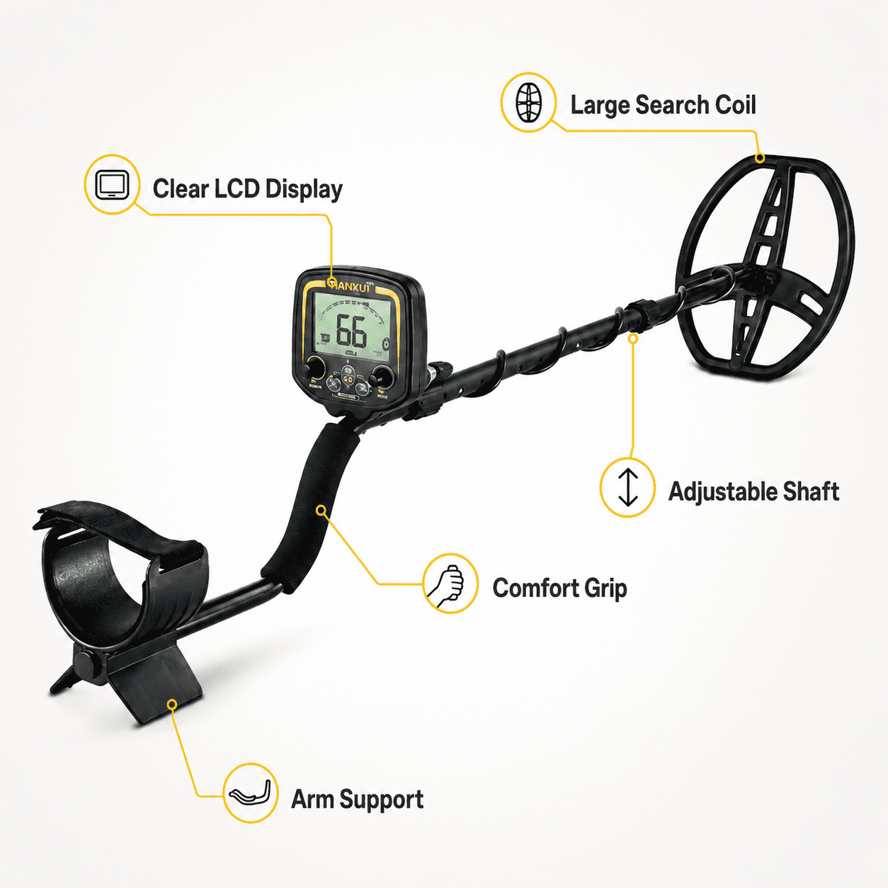Professional Underwater Metal Detector, 100FT Waterproof Pinpointer with Pulse Induction Technology, High Sensitivity Gold Finder for Diving, Beach & Treasure Hunting
