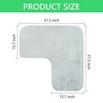 thumbnail image 4 of Tripumer 1 Pcs L-Shaped Bath Mat Bathroom Floor Rug Bath Rugs Corner Shower Mat for Square Shower bathroom Light Gray, 4 of 8