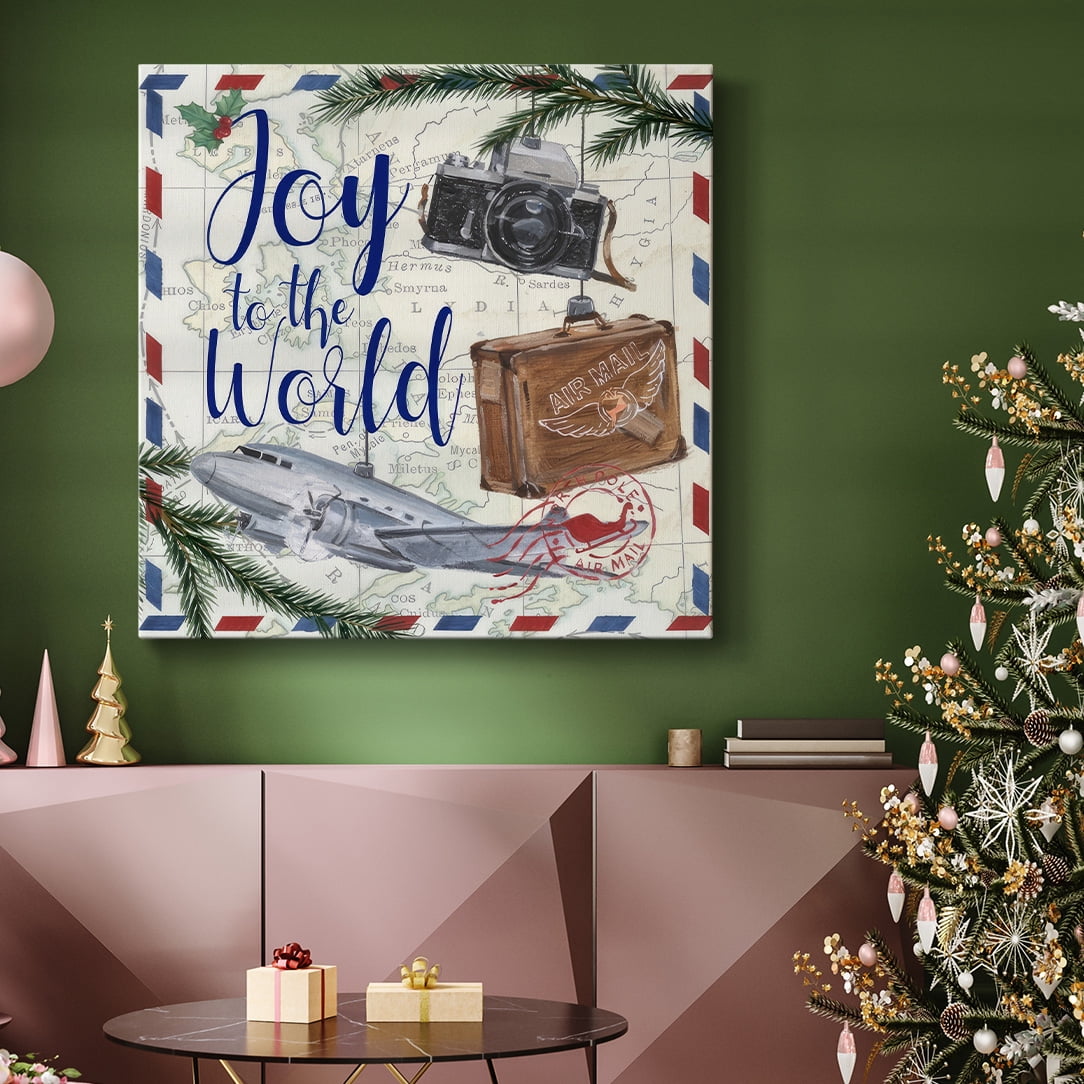 Christmas Par Avion II- Gallery Wrapped Canvas