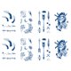 thumbnail image 1 of Tatuajes semipermanentes, 8 hojas de pegatinas, de 1 a 2 semanas de duración, para adultos, hombres, mujeres, niñas y niños., 1 of 5