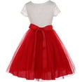thumbnail image 2 of Big Girls' Lace Top Rhinestone Pearl Special Flowers Girls Dresses Red 10 (J20KS45), 2 of 3