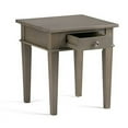 thumbnail image 1 of Carlton SOLID WOOD 18 inch Wide Square Transitional End Side Table in Farmhouse Grey, 1 of 5