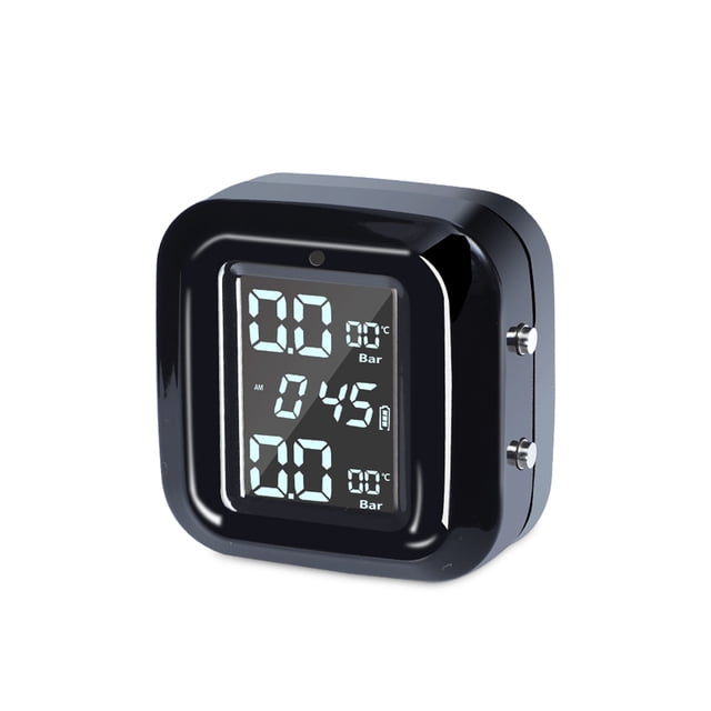 Motocicleta Neumático Sensor de presión inalámbrico Recargable Neumático Temperatura Temperatura Montar Alarma Seguridad E-scooter Termómetro Methold VI009617-00B