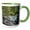 Green/White, variant on 3drose, Usa, Pacific Northwest, a Stream Flows, the Forest., 11oz Two-tone Yellow Mug
