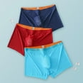 thumbnail image 2 of Sexy Sheer Men Ice Silk Underwear Underpants Breathable Ultrathin Boxer Briefs, 2 of 14