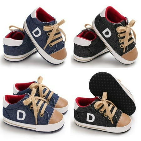 Newborn Baby Toddler Infant Boys Girls Sneaker Soft Sole Crib