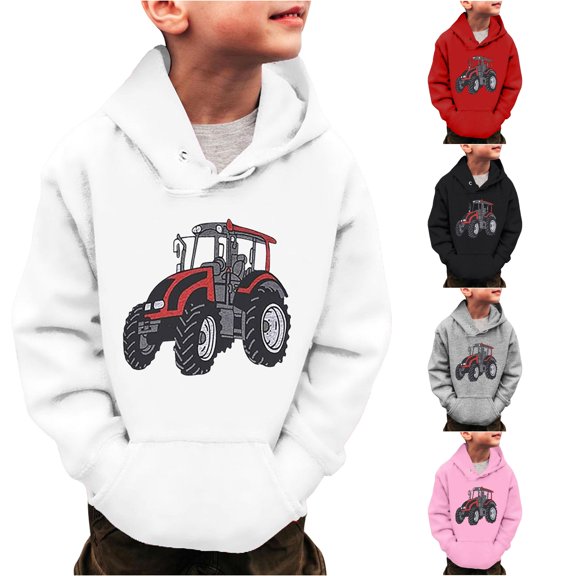 Vividxx Boys Hoodies Little Boys Long Sleeve Hooded Sweatshirts With Pocket Toddler Kids Winter Warm Pullover Tops For Fall Winter Streetwear 9-10 Years
