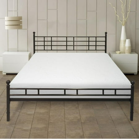 Best Price Mattress 8 inch Air Flow Memory Foam Mattress and Easy Set-up Steel Bed Frame Set, Multiple