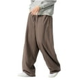 thumbnail image 6 of UVEASISHA Mens Casual Wide Leg Pants Big and Tall Straight Loose Cargo Pants Solid Color Baggy Work Pants 2025 Hipster Hip Hop Trousers with Pockets Sales Today Gray 3XL, 6 of 9