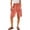 Orange, variant on WMTBSRSW Women's Sweat Shorts with Pockets 5 Inch High Waisted Comfy Athletic Shorts for Women Color Block Casual Summer Drswastring Shorts Orange XX-Large