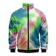 thumbnail image 3 of Nueva chaqueta con cuello alto y cremallera con estampado digital 3D de teñido anudado para hombre y mujer, chaquetas de manga larga, ropa de calle cómoda, abrigos económicos para hombre, 3 of 5