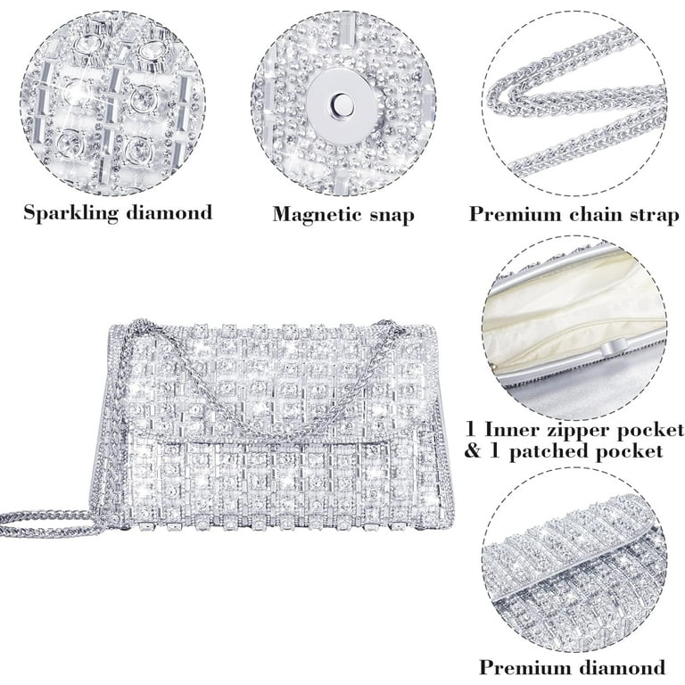 期間限定値下げsilver crystal heart clutch AMORE CLUTCH Crystal Heart Clutch Bag by CARVELA