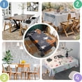 thumbnail image 4 of Halloween Pumpkin Ghost Pattern Rectangle Tablecloth 60"x84",Waterproof Polyester Rectangle Table Cloth, Wipeable Spillproof Polyester Tablecloth for Dining, Camping, Indoor and Outdoor, 4 of 5