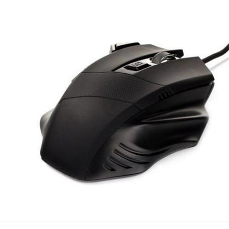 Ready Stock-7 Buttons 7D USB LED Wired Gaming Mouse Matte Mice Double-click-Free Mouse Black