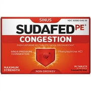 McNeil Sudafed PE Nasal Decongestant, 36 ea