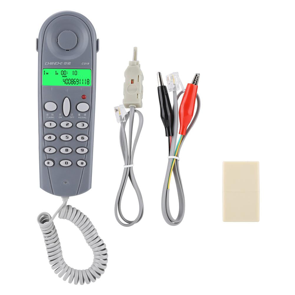 C019 Phone Line Tester Lineman Butt Test Check Connector Cable Tool FSK/DTMF 