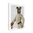 thumbnail image 2 of Trademark Fine Art 'Greyhound Fencer In Cream, Portrait' Canvas Art by Fab Funky, 2 of 3