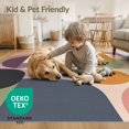 thumbnail image 4 of ODIKA 8'x10' Washable Area Rug Non-Shedding, Easy Care, Pastel Geometric Abstract Design Modern Art with Bold Shapes for King Size Bedroom Under Bed, Master Suite, 4 of 7
