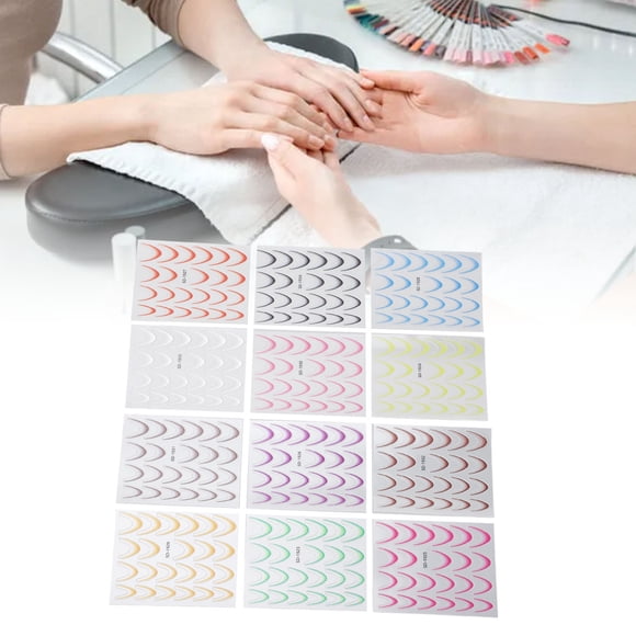 Gradient Nail Stickers, French Nail Art Stickers Easy To Use Vibrant for Manicure