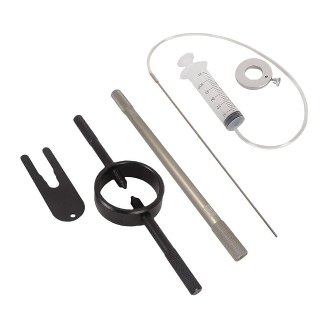 Herramienta Universal de mantenimiento de horquilla para motocicleta, herramienta de nivel de aceite, Material metálico, fuerza de compresión