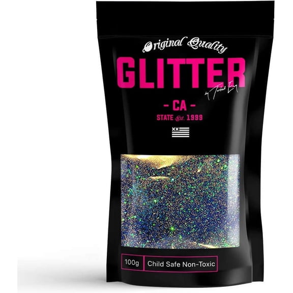 TWISTED ENVY Mermaid Color Shift Chameleon Glitter Premium Glitter Multi Purpose Dust Powder 100g / 3.5oz for use with Arts & Crafts Wine Glass Decoration Weddings Cards Flowers Cosmetic Face Body